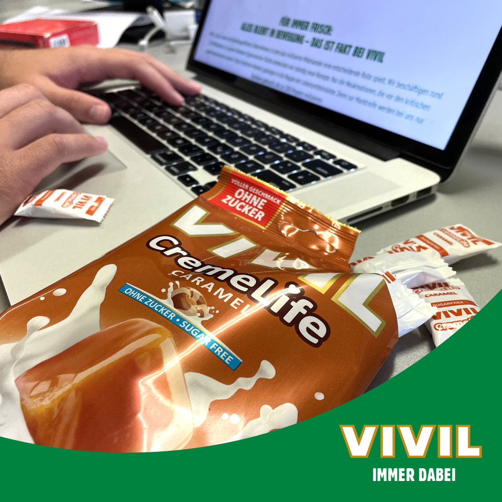 VIVIL Creme Life Caramel Sahnebonbons ohne Zucker | 90g