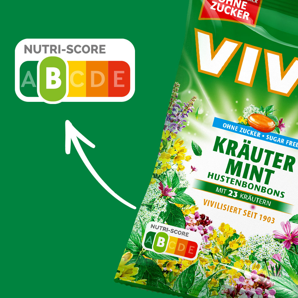 VIVIL Kräuter-Mint Hustenbonbons ohne Zucker | 120g