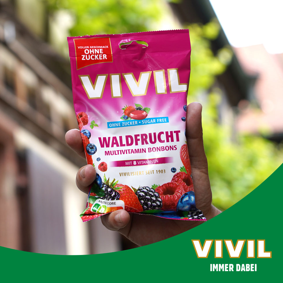 VIVIL Waldfrucht Multivitaminbonbons ohne Zucker | 120g