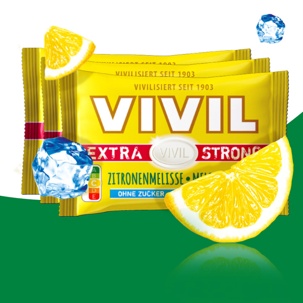 VIVIL Extra Strong Zitronenmelisse ohne Zucker | 3er Pack