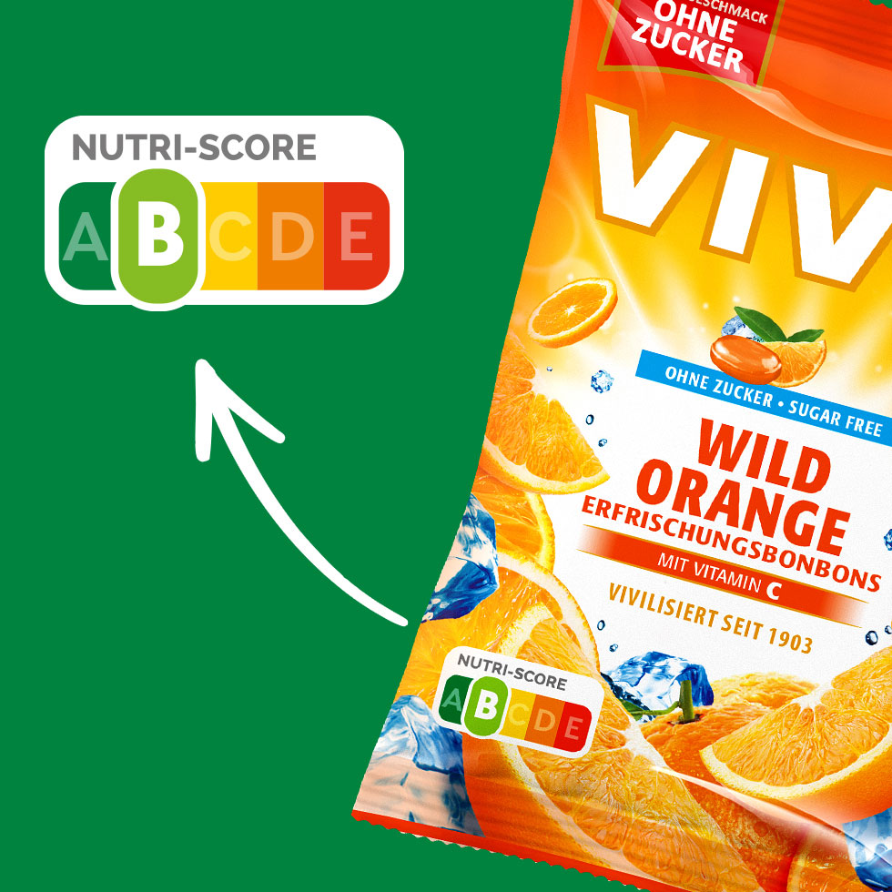 VIVIL Wild Orange Erfrischungsbonbons ohne Zucker | 120g