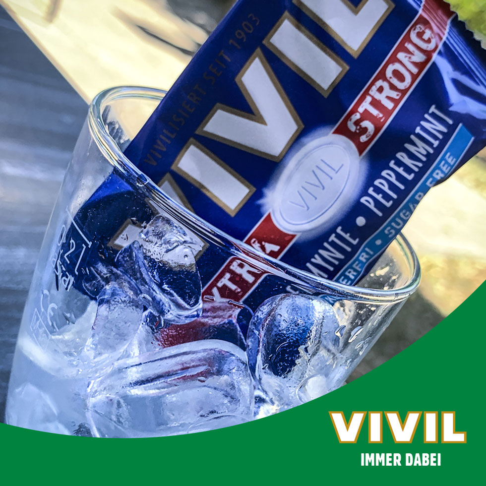 VIVIL Extra Strong Pfefferminz ohne Zucker | 3er Pack