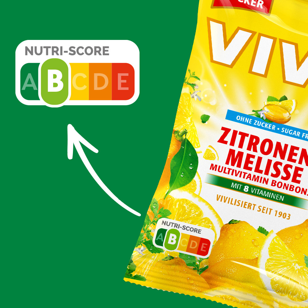 VIVIL Zitronenmelisse Multivitaminbonbons ohne Zucker | 120g