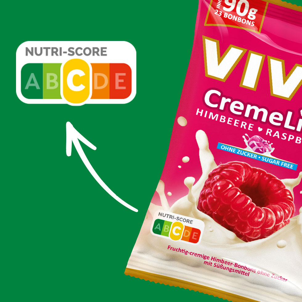 VIVIL Creme Life Himbeere Sahnebonbons ohne Zucker | 90g