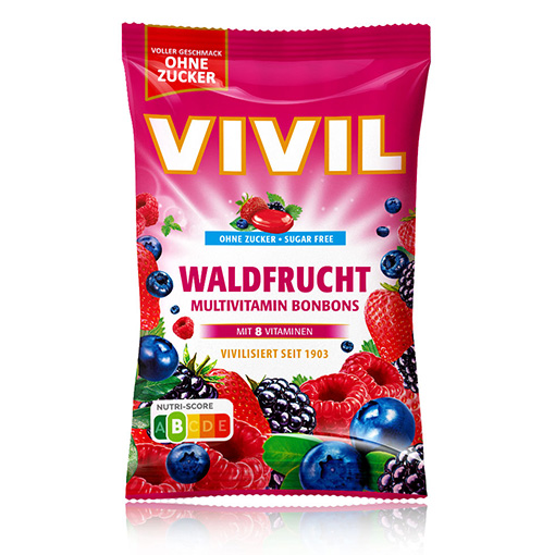 VIVIL Waldfrucht Multivitaminbonbons ohne Zucker | 120g