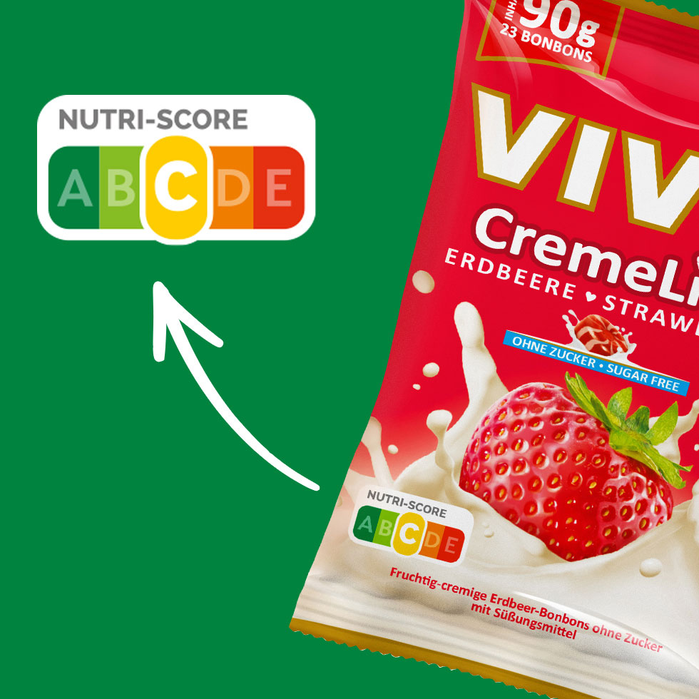 VIVIL Creme Life Erdbeere Sahnebonbons ohne Zucker | 90g