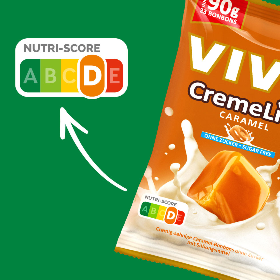 VIVIL Creme Life Caramel Sahnebonbons ohne Zucker | 90g