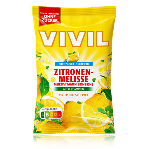 VIVIL Zitronenmelisse Multivitaminbonbons ohne Zucker | 120g