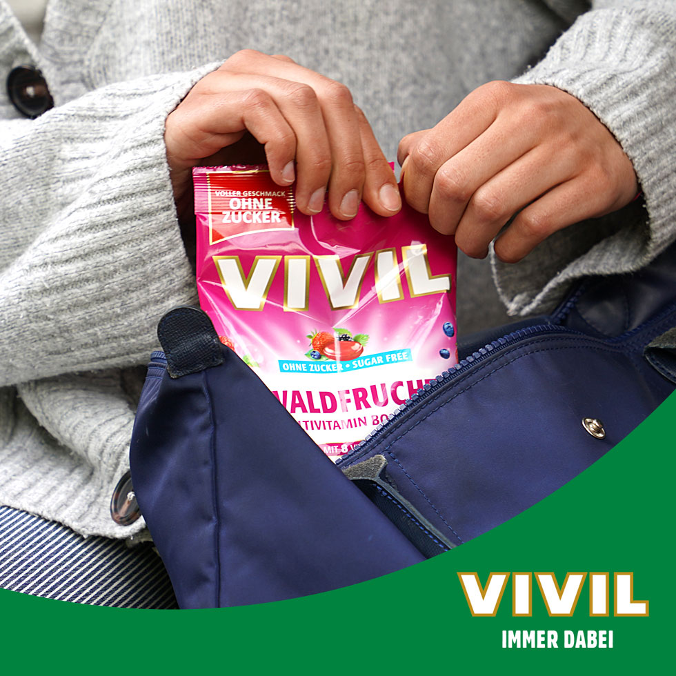 VIVIL Waldfrucht Multivitaminbonbons ohne Zucker | 120g